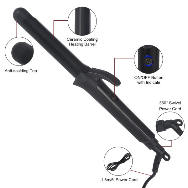 Special - Designed Electric Curling Iron for 25mm Curls – Negative Ion, Hair - Friendly