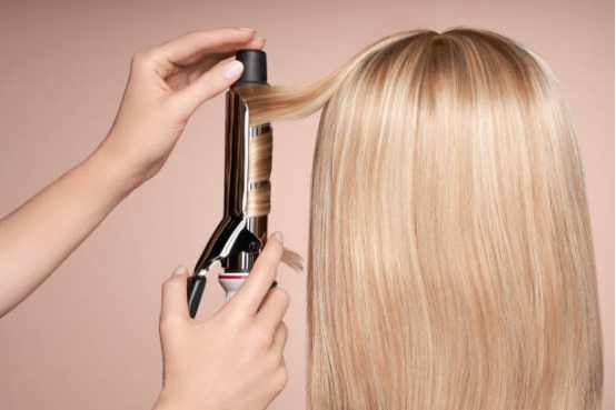 Curling Iron styling long hair